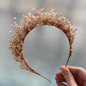 Days of May Dried Floral Headpiece - Blush
